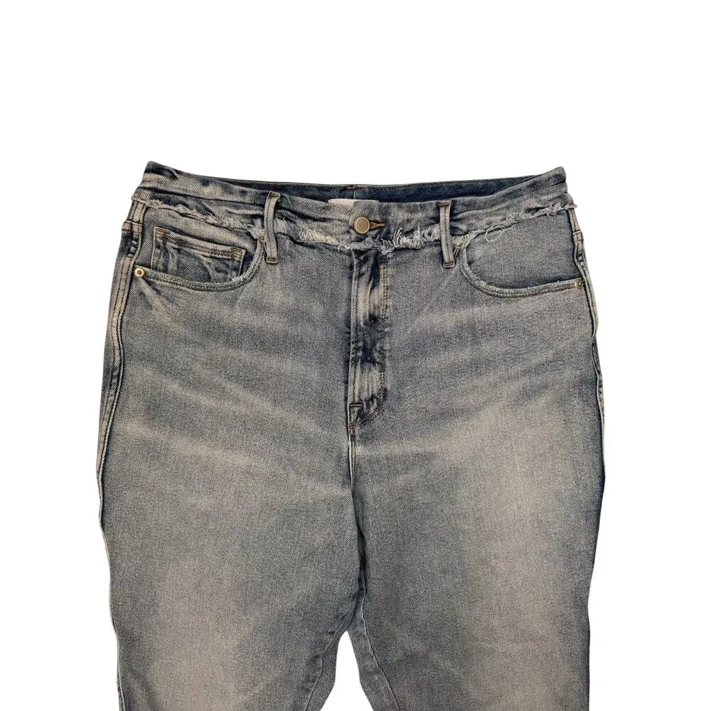 GOOD AMERICAN Good High Waist Crop Skinny Jeans in Light Wash Size 15 Womens